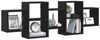 vidaXL Wandregal Schwarz Eichen-Optik 129x18x42 cm Holzwerkstoff 868065 Bild 4