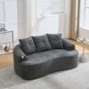 LVHOM 2-Sitzer Sofa mit 3 Kissen, Cloud Sofa mit komprimiertem Design, kein Aufbau erforderlich, Doppelsofa aus Chenille, Dunkelgrau Bild 2