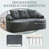 LVHOM 2-Sitzer Sofa mit 3 Kissen, Cloud Sofa mit komprimiertem Design, kein Aufbau erforderlich, Doppelsofa aus Chenille, Dunkelgrau Bild 3