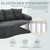 LVHOM 2-Sitzer Sofa mit 3 Kissen, Cloud Sofa mit komprimiertem Design, kein Aufbau erforderlich, Doppelsofa aus Chenille, Dunkelgrau Bild 4