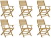 vidaXL Gartenstühle 6 Stk. Klappbar 54,5x61,5x86,5cm Massivholz Akazie 3214226 Bild 2