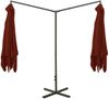 vidaXL Doppel-Sonnenschirm mit Stahl-Mast 600x300 cm Terrakotta 312559 Bild 4