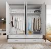 Kleiderschrank >Spazio< in Weiß - 183,1x198,6x48cm (BxHxT) Bild 4