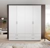 Kleiderschrank >Spazio< in Weiß - 183,1x198,6x48cm (BxHxT) Bild 2