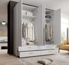 Kleiderschrank >Spazio< in Weiß - 183,1x198,6x48cm (BxHxT) Bild 3