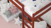 WNM Group Hochbett mit Leiter LUKI - Kinderbett mit Rausfallschutz und Lattenrost - Absturzsicherung Hochbett - Jugendbett - Kinderhochbetten - Palisander - 90 x 200 x 160 cm Bild 4