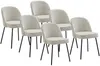 Vente-unique - ALPALI Stuhl SamtStoff Beige - B 57,5 cm x H 83,5 cm x L 50 cm Bild 2
