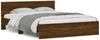 vidaXL Bettgestell mit Kopfteil Braun Eiche-Optik 150x200 cm 3207482 Bild 2