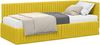 vidaXL Eckbettgestell mit Matratze mit Kopfteil 2 pcs Gelb Samt 3393804 Bild 2