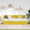 vidaXL Eckbettgestell mit Matratze mit Kopfteil 2 pcs Gelb Samt 3393804 Bild 3