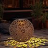LED Solarleuchte, Dekorgeflecht-Kugel, Höhe 54 cm Bild 2