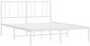 vidaXL Bettgestell mit Kopfteil Metall Weiß 150x200 cm 352531 Bild 3