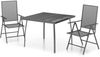 Capwee Garten Essgruppe 4 Personen Stühle & Tisch Set Verstellbar Stahl-5-tlg Bild 2