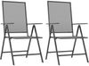 Capwee Garten Essgruppe 4 Personen Stühle & Tisch Set Verstellbar Stahl-5-tlg Bild 4