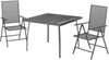 Capwee Garten Essgruppe 4 Personen Stühle & Tisch Set Verstellbar Stahl-5-tlg Bild 3