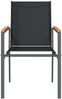 vidaXL Gartenstühle 2 Stk. Schwarz 55x61,5x90 cm Textilene und Stahl 364099 Bild 4