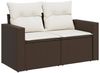 vidaXL 9-tlg. Garten-Sofagarnitur mit Kissen Braun Poly Rattan 3219413 Bild 5