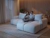 GRAINGOLD Ecksofa Boono, Sofa L-Form mit Schlaffunktion, Eckcouch für Wohnzimmer, Velour-Stoff, Beige, Rechts Bild 2
