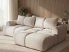 GRAINGOLD Ecksofa Boono, Sofa L-Form mit Schlaffunktion, Eckcouch für Wohnzimmer, Velour-Stoff, Beige, Rechts Bild 4