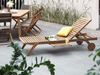 Gartenliege Holz Heller Holzfarbton CESANA Bild 3