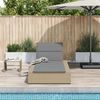 vidaXL Sonnenliege mit schwebender Auflage Beige Poly Rattan 4104205 Bild 3
