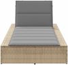 vidaXL Sonnenliege mit schwebender Auflage Beige Poly Rattan 4104205 Bild 4