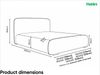 MEBLINI Polsterbett 160x200 mit Stauraum, Lattenrost und Bettkasten - Grau Webstoff ohne Matratze - BELLION - Kopfteil Bett mit Stauraum - Doppelbett - Stauraumbett - Betten Bild 4
