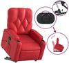 vidaXL Massagesessel mit Aufstehhilfe Rot Kunstleder 3204784 Bild 5