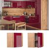 Eckhängeschrank R-Line Rot Hochglanz 57 cm Vicco Bild 2