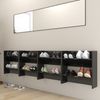 vidaXL Wand-Schuhschränke 4 Stk. Hochglanz-Schwarz 60x18x60 cm 806737 Bild 3