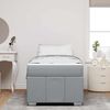 vidaXL Bettrahmen mit Matratze Hellgrau 90 x 200 cm Stoff 3398258 Bild 3