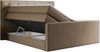 Boxspringbett KING VELEN, Doppelbett mit Multipocket-Matratze, Polsterbett mit Kopfstütze - 200x200 - Braun Kunstleder - H4 Bild 4
