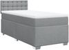 vidaXL Boxspringbett mit Matratze Hellgrau 80x200 cm Stoff 3288029 Bild 3