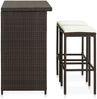 vidaXL 3-tlg. Bar Set Poly Rattan Braun 313470 Bild 3