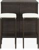vidaXL 3-tlg. Bar Set Poly Rattan Braun 313470 Bild 2