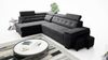 robin 'Grand' Ecksofa mit Schlaffunktion, Bettkasten & Kopfstützen, hochelastischer Schaum schwarz, 277 x 180 x 86 cm Bild 2