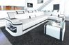 Mini Ecksofa Padua L Form aus Leder - Ledermix - weiß-schwarz - Rechts Bild 3