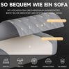 Gaming-Sessel grau mit Massage & Fußstütze, bis 150 kg, verstellbar Bild 2