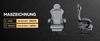 Gaming-Sessel grau mit Massage & Fußstütze, bis 150 kg, verstellbar Bild 5