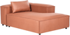 Linksseitige Chaiselongue BRANDE Stoff Goldbraun Bild 4