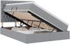 vidaXL Bett mit Stauraum und LED Hellgrau 140 x 200 cm Polyester 3372483 Bild 2