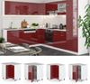 Eckunterschrank R-Line Rot Hochglanz 75.6 cm , AP Anthrazit Vicco Bild 2