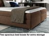 MEBLINI Boxspringbett GIULIA 160x200 cm mit Bettkasten – H3/Braun Samt Polsterbett - Doppelbett mit Topper & Taschenfederkern-Matratze Bild 4