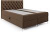 MEBLINI Boxspringbett GIULIA 160x200 cm mit Bettkasten – H3/Braun Samt Polsterbett - Doppelbett mit Topper & Taschenfederkern-Matratze Bild 2