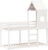 vidaXL Etagenbett mit Dach Weiß 90x200 cm Massivholz Kiefer 3282001 Bild 3
