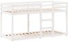 vidaXL Etagenbett mit Dach Weiß 90x200 cm Massivholz Kiefer 3282001 Bild 5