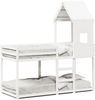 vidaXL Etagenbett mit Dach Weiß 90x200 cm Massivholz Kiefer 3282001 Bild 2