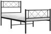 vidaXL Bettgestell mit Kopf- und Fußteil Metall Schwarz 100x200 cm 372290 Bild 3