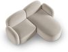Micadoni Ecksofa Blair 3-Sitzer Rechts Samtstoff Hellbeige Bild 4