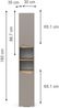Badschrank Marelle Greige/Artisan 30 x 180 cm mit Türen, und offenen Fächern Vicco Bild 3
